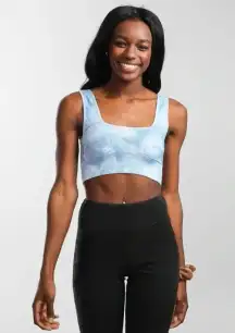 NWT Free People Movement Good Karma Bra in Aurora Blue