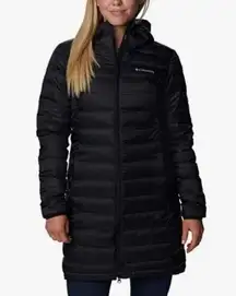 Columbia Women's Lake 22 Down Long Hooded Jacket in Black Size XS Extra Small