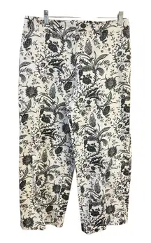 Herman Geist Stretch  printed Capris Sz 10 Cream/Black NWT