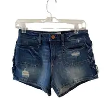 William Rast distressed denim shorts size 26 99% cotton