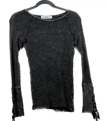 Able anthropology women’s extra small, ribbed, bell sleeve, crewneck, sweater‎