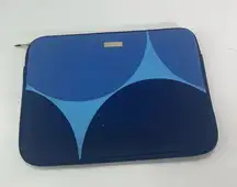 Kate Spade Laptop Sleev Laptop Tablet  Sleeve Case Zip  Blue Tones School Work