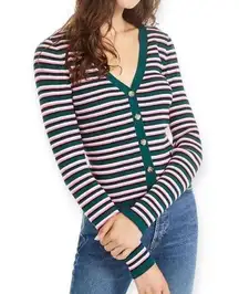 NWT Ultra Flirt Cropped Ribbed V Neck Cardigan - Small