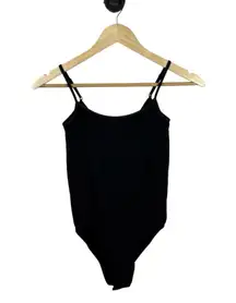 BCBGMaxazria Women’s Spaghetti Strap Built-In Bra Bodysuit Black XS/S