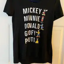 Disney Character Names List Graphic T-shirt, Women’s Small