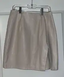 DO+BE White Leather Mini Skirt