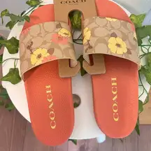 Coach  Uli Sport Slide In Signature Canvas With Floral Print CI123