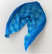 90s Y2K Vintage GAP Silk Square Scarf Geo Squares Retro Mod Twee Preppy Colorful