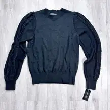 INC Black Cable Knit Sweater XS