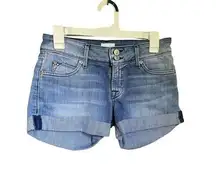 Hudson Croxley Mid Thigh Shorts Denim Size 25