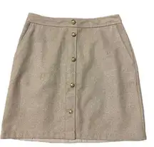 LOfT Tan Wool Skirt SZ 2 NWOT