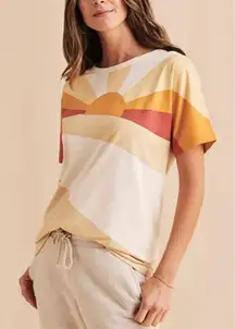 Faherty Women's Soleil Short Sleeve Graphic Tee Sunrise Size Large