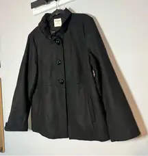 Old Navy Black Wool Blend Short Peacoat Women's Jacket Coat NWT Size XXL Lined