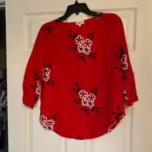 Kindred small red blouse