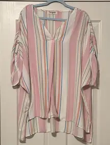 Impressions Multicolor Striped Blouse