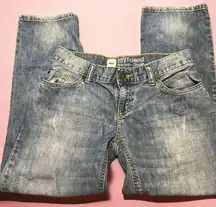 Mossimo Boyfriend Premium Denim Jeans Distressed Low Rise Size 2R