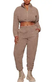 desert SKIMS teddy fleece joggers pants | sherpa | furry pants