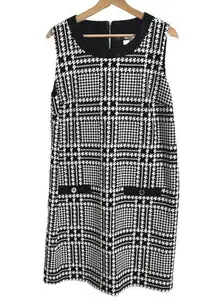 Karl Lagerfeld  Black and White Houndstooth Dress size 14