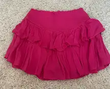 Pink Ruffled Women's Skort