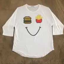 Junk Food Hamburger & Fries Smiley Face Large