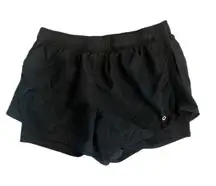 RBX Black Athletic Running Shorts with built in shorts