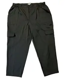 Max Studio Black Dress Twill Cargo Pants 2X