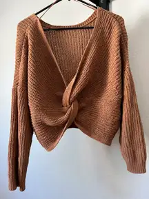 Orange Knit  Top