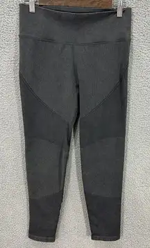 Aerie Offline Moto Leggings Womens Large Gray Cropped‎ Athleisure Gym Gorpcore