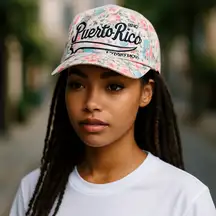 Robin Ruth Puerto Rico Cap Hat Club Floral Snapback Holiday Vacation Souvenir