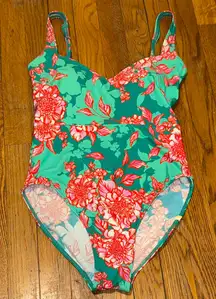 Summersalt seascape one piece floral green swimsuit sweetheart 6