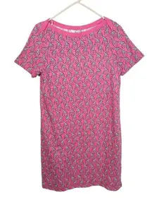 NWT Boden Size 6 Georgia Pink Novelty Giraffe Print Short Sleeve T-Shirt Dress