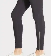 Sundry Ankle Zipper Leggings in Charcoal Gray