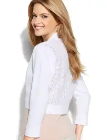 Calvin Klein White Cardigan Lace Back