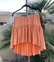 Orange High Low Skirt XS