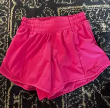 Lululemon Pink Sonic Hotty Hot Shorts 4" Low-Rise
