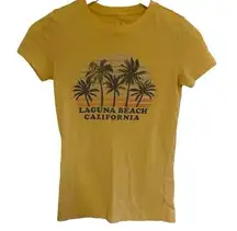 Free State Laguna Beach California yellow shorts sleeve XS