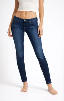 AG Adriano Goldschmied Low Rise Legging Ankle Skinny Jeans 25R Dark Wash Y2K