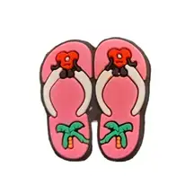 NEW Bad Bunny Pink Flip Flops Croc Charm