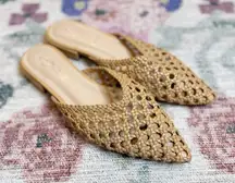 Joie Womens Woven Point Toe Slip On Shoes Size 7 Resort Vacation Coastal Casual