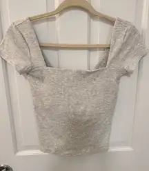 Vuori S Heather Gray w/Built In Bra Support Top