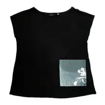 RARE Robert Mapplethorpe x Uniqlo SPRZ NY MOMA Black Cap Sleeve Womens Tee Top