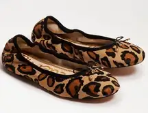 Sam Edelman  Felicia Animal Pony Hair Leopard Print Slip On Ballet Flats 6.5