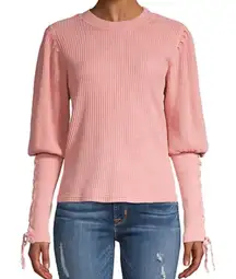 Free People Tasha Puff‎ Sleeve Thermal Top Sz XS