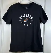 T&C Surf Company Black Raised on Rice Graphic Shirt Size Med EUC #5604