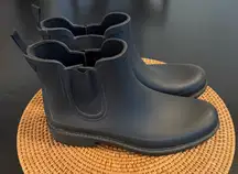 Madewell The Chelsea Women's Boots Sz 11 Black Pull On Ankle Rain Boots E2292