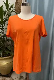 Jones New York Vibrant Orange Short Sleeve Tee