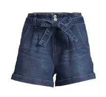 New Women’s No Boundaries Stretchy Blue Jean Shorts with Belt Size XL