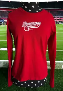 Reebok Womens Top Sz M Red Long Sleeve‎ Tampa Bay Buccaneers Tee Shirt
