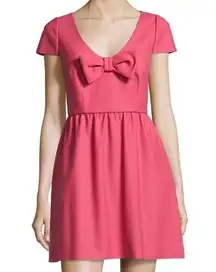 RED VALENTINO Red Pink Bow Mini Dress