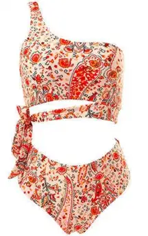 Bikini Set Size Medium One‎ Shoulder High Rise